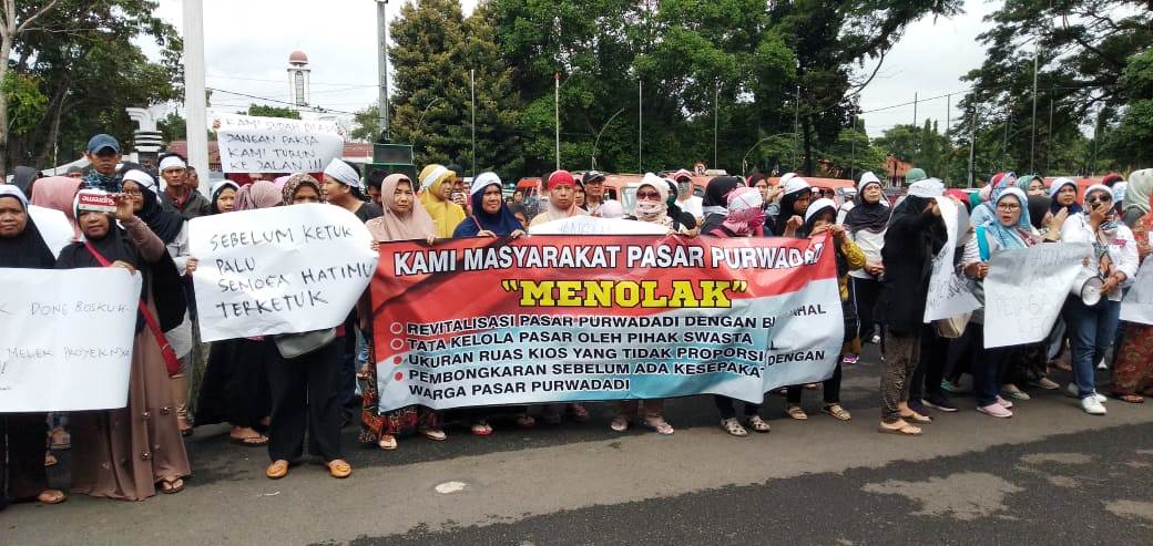 Pedagang Tolak Revitalisasi Pasar Purwadadi