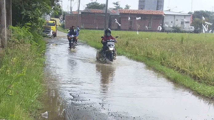 Saluran Pembuangan Air Limbah Tertutup Bangunan, Sawah Terendam