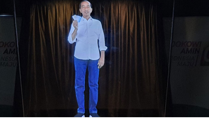 Canggih, TKN Jokowi-Ma'ruf Kampanye Pakai Teknologi Hologram