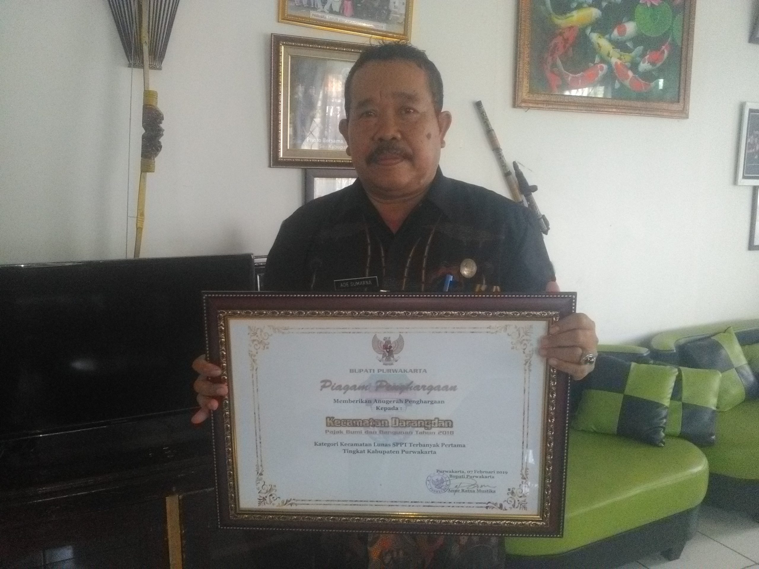 Kecamatan Darangdan Raih Peringkat Pertama Lunas SPPT