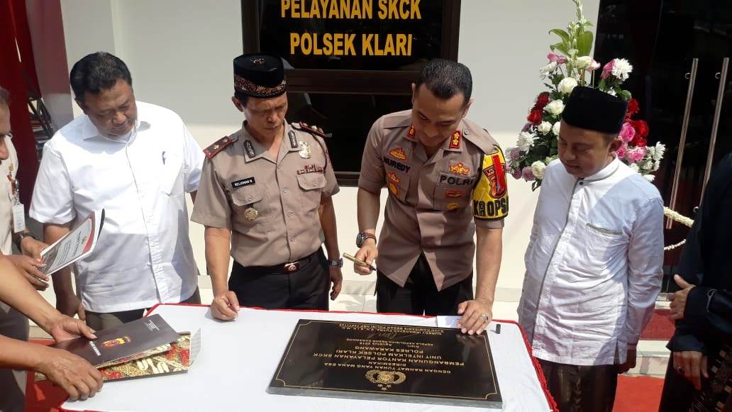 Polsek Klari Resmikan Gedung Pelayanan SKCK