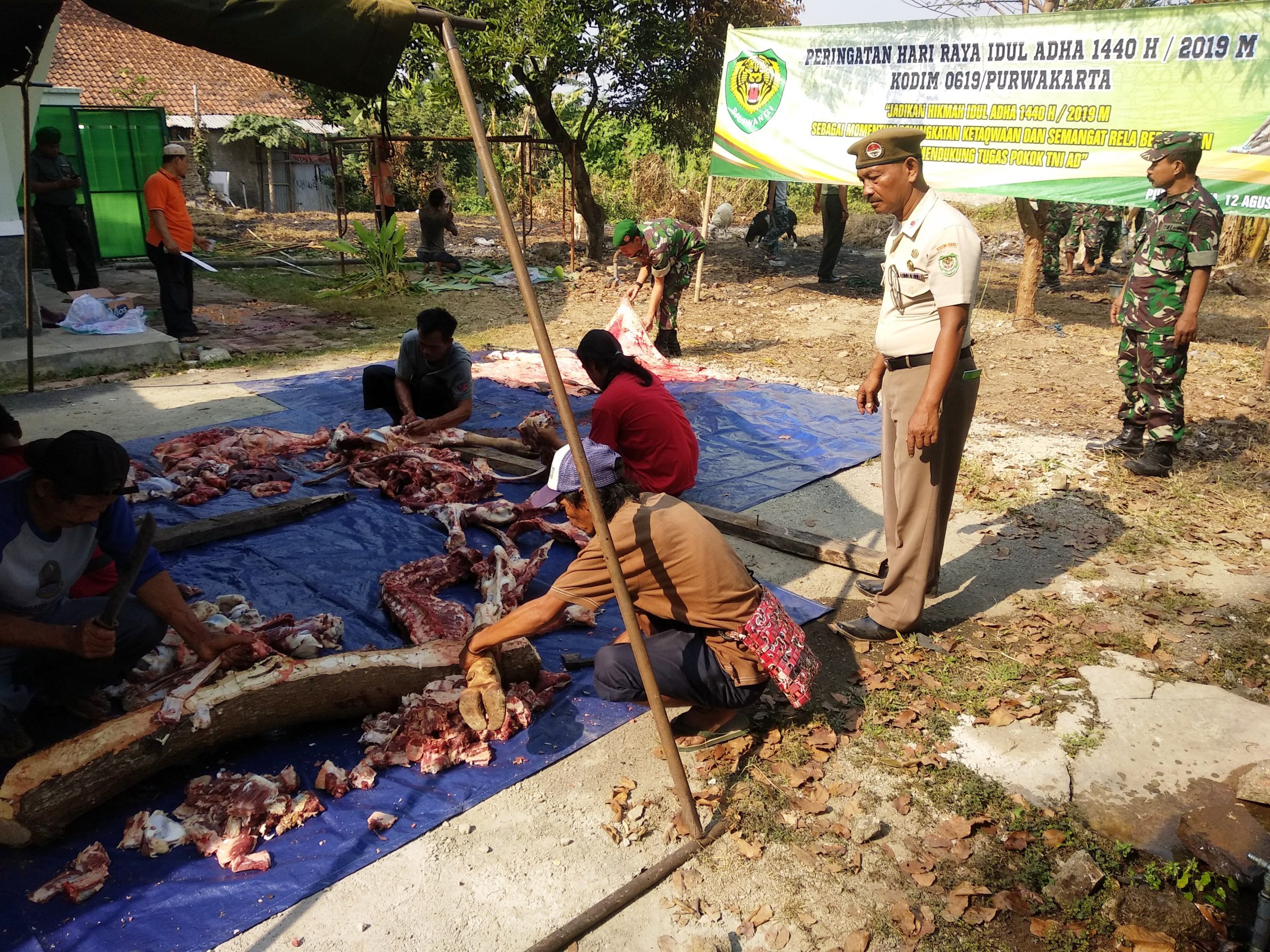 Kodim 0619 Sebarkan Daging Kurban ke Seluruh Koramil