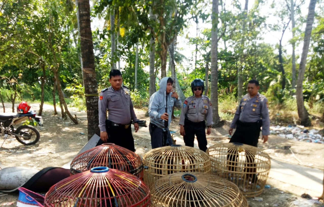 Polsek Lemahabang Gerebek Judi Sabung Ayam, Sembilan Sepeda Motor Ditinggalkan