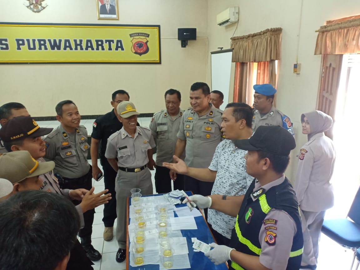 Sebulan Tiga Kali, Polres Purwakarta Rutin Gelar Tes Urine