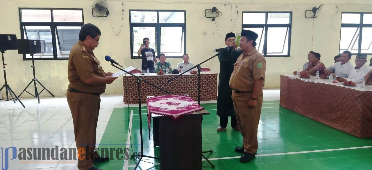 Sukarsono Dilantik jadi Pjs Kades Pusakaratu