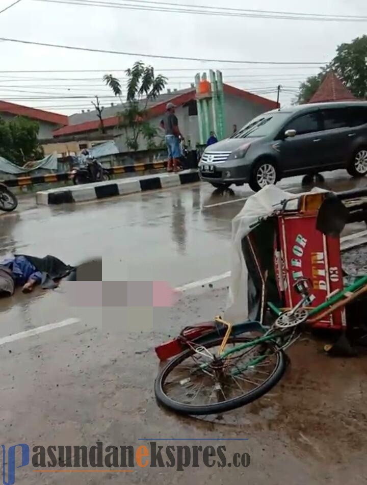 Innalillahi, Amang Becak Meninggal Kelindas Mobil Tangki di Jalur Pantura Subang