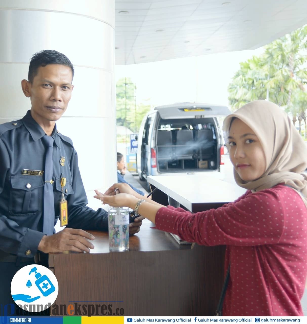 Galuh Mas Sediakan Hand Sanitizer Gratis untuk Pengunjung