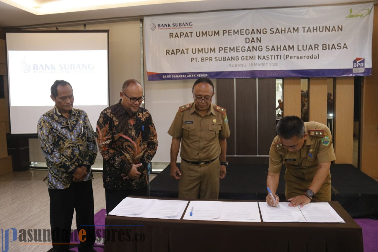 Bank Subang Setorkan Rp13 Miliar untuk PAD