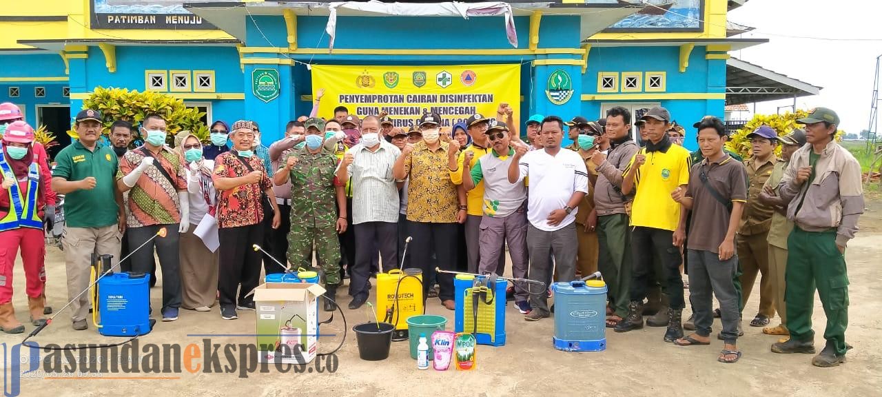 Cegah Covid-19, PP-WIKA Semprot Disinfektan di Desa Patimban