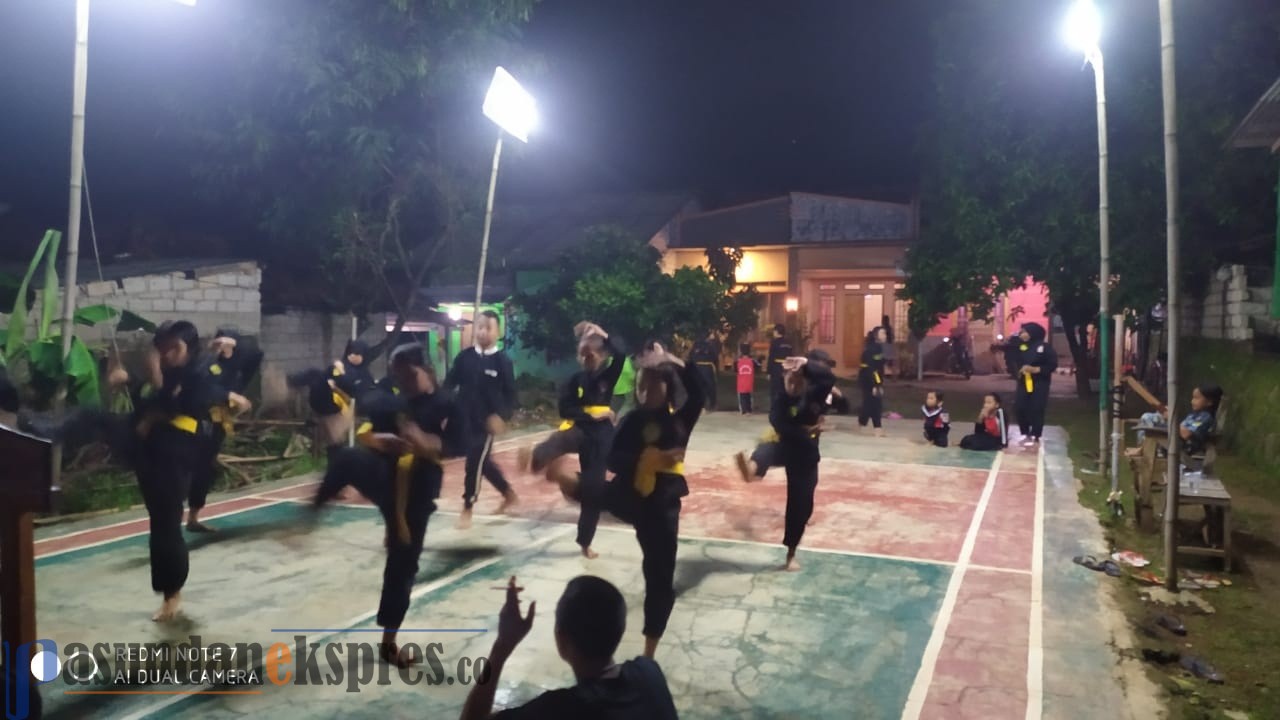 Isi Waktu Belajar di Rumah, Siswa Berlatih Pencak Silat