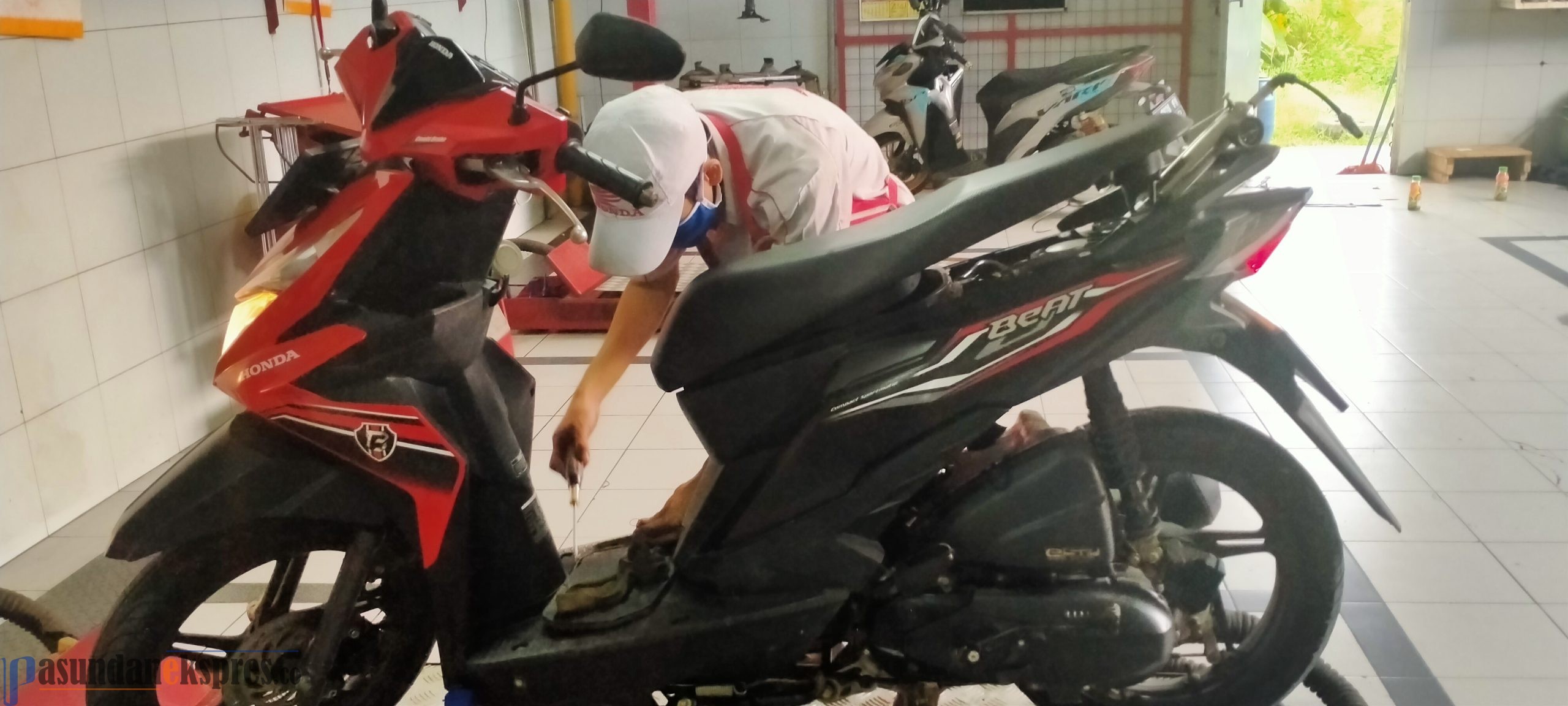 Servis di Virgi Motor Dapat Masker Gratis