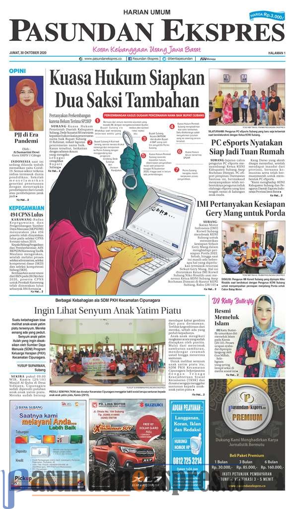 (E-Paper) Pasundan 30 Oktober 2020