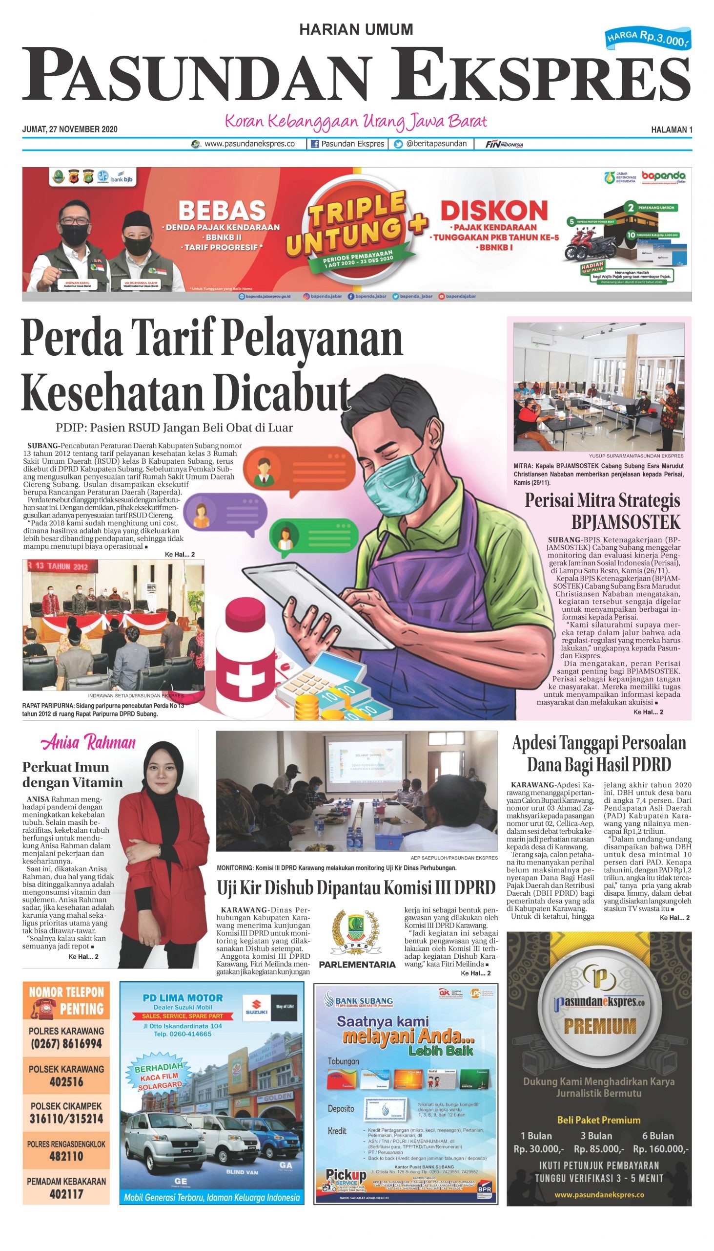 (E-Paper) Pasundan Ekspres 27 November 2020