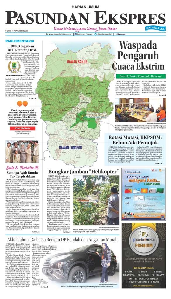 (E-Paper) Pasundan 16 November 2020