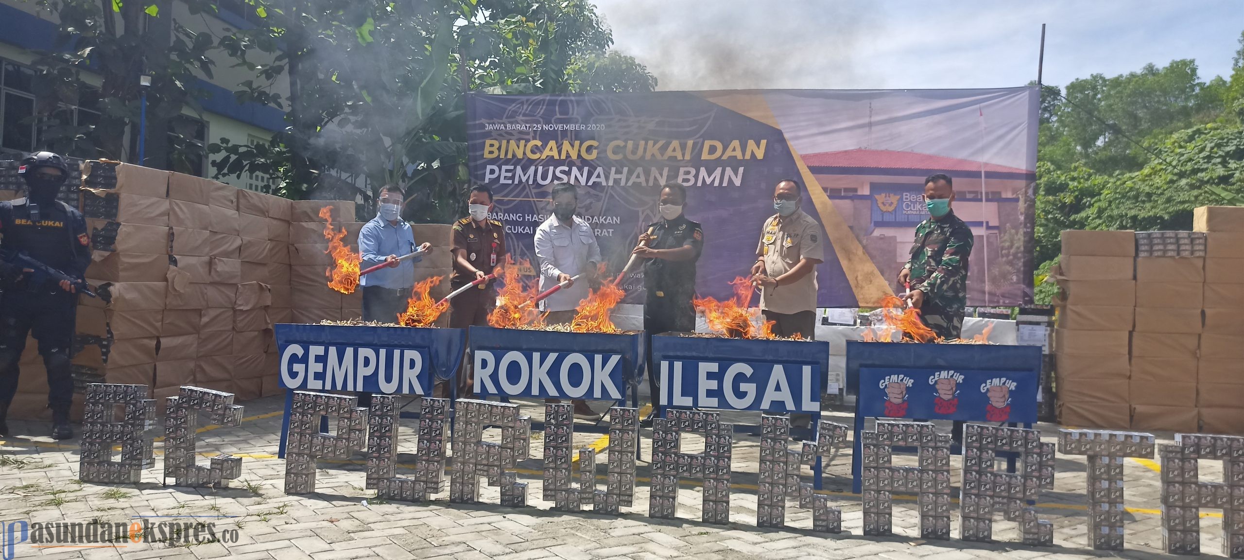 930.800 Rokok Tanpa Cukai Senilai Rp669 juta Dimusnahkan