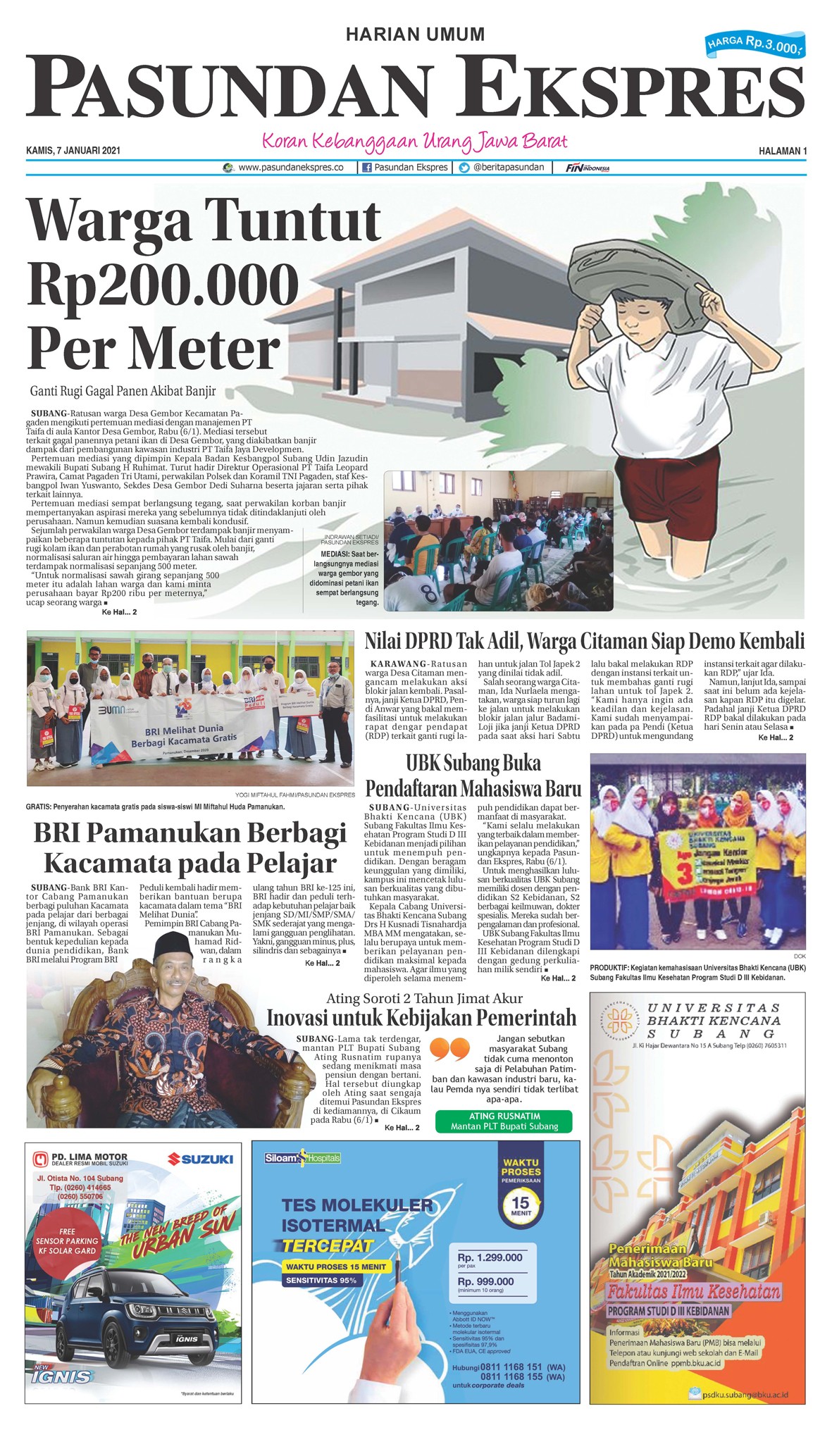 (E-Paper) Pasundan 7 Januari 2021