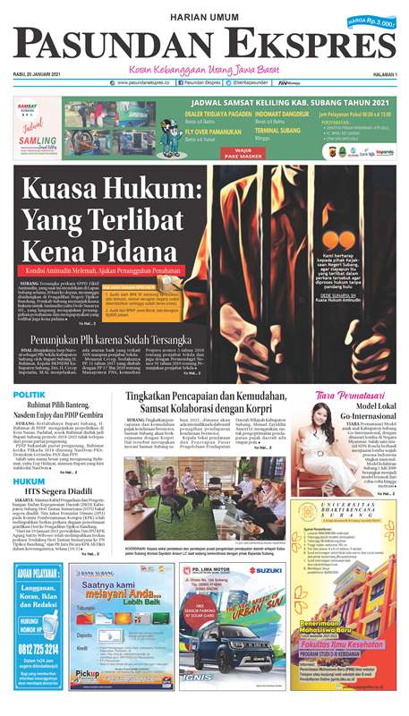 (E-Paper) Pasundan 20 Januari 2021