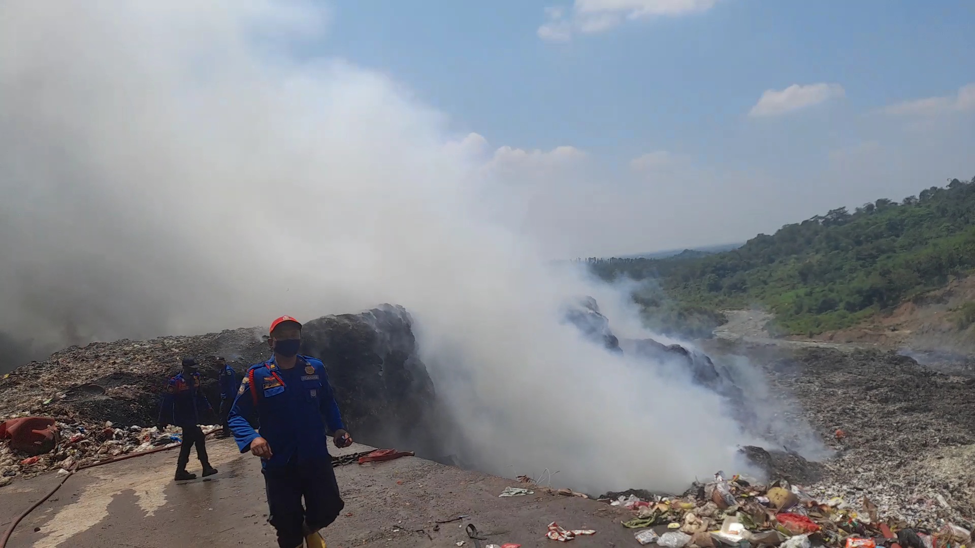 Kebakaran Terjadi Lagi di Eks TPA Panembong