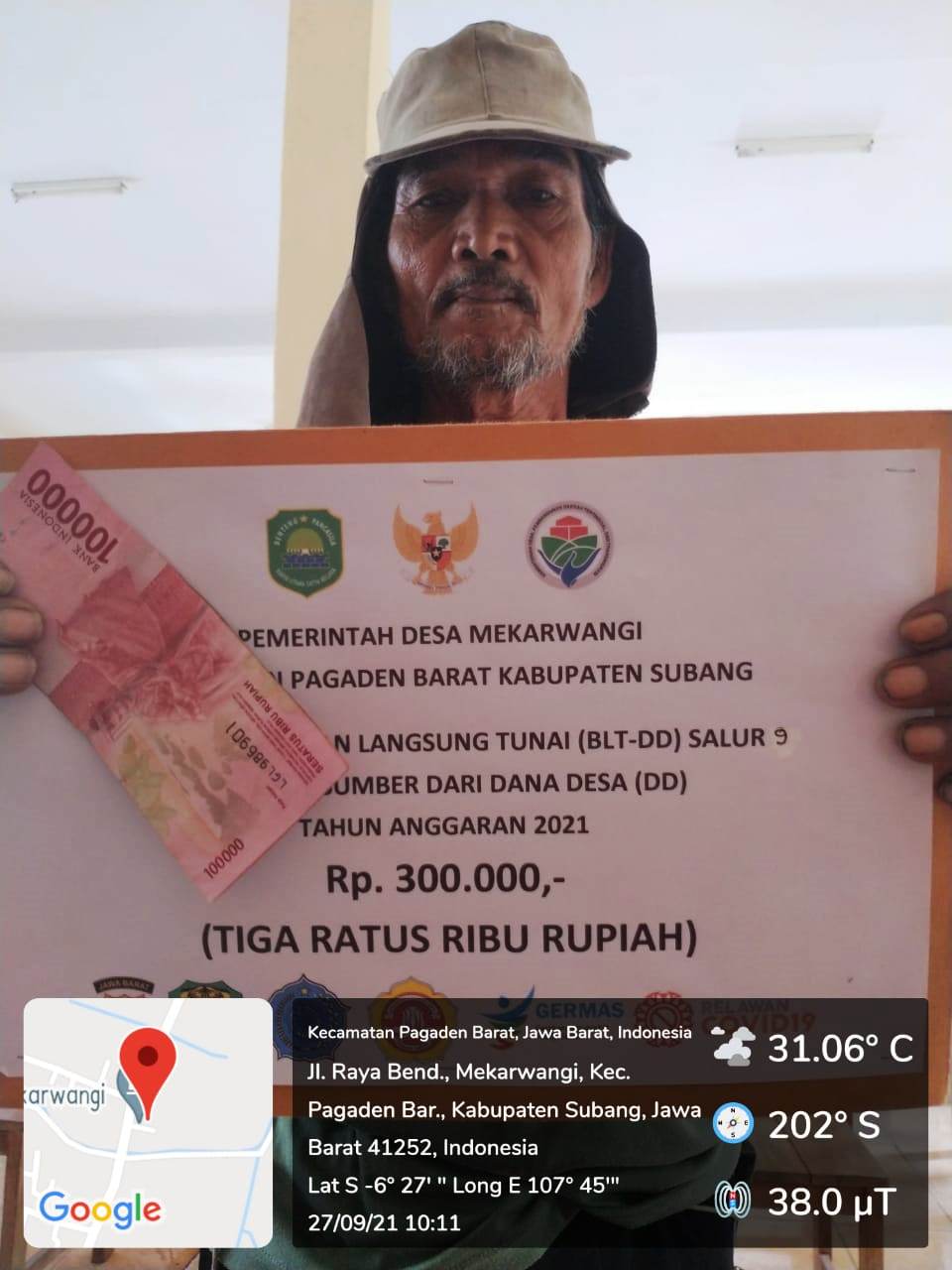 Terdampak Pandemi, 91 Keluarga Terima Bantuan Rp300 Ribu