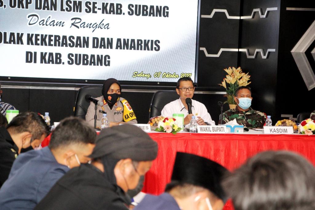 Tolak Kekerasan, Ormas, OKP, dan LSM di Subang Deklarasikan Damai