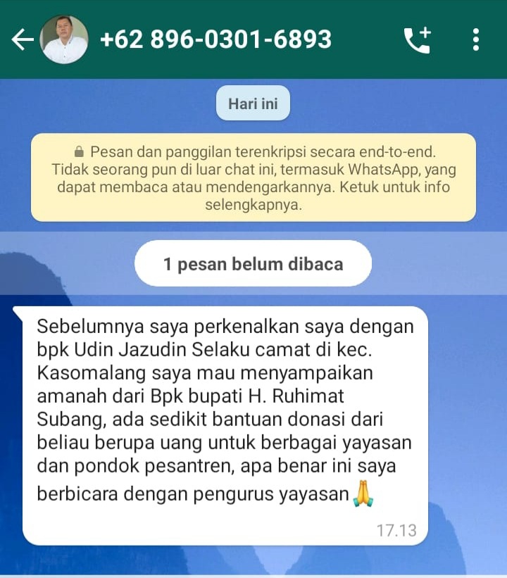 Lagi, Nama dan Foto Pejabat Subang Digunakan untuk Penipuan