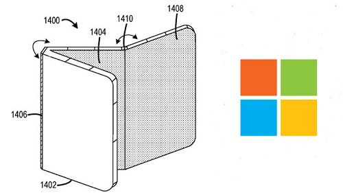 Inovasi Terbaru Microsoft, Smartphone Layar 3 Lipat (ilustrasi smartphone 3 lipat)