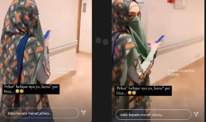 Heboh Foto Celine Pakai Jilbab dan Cadar, Celine Evangelista: Jujur Saya Cinta Islam!