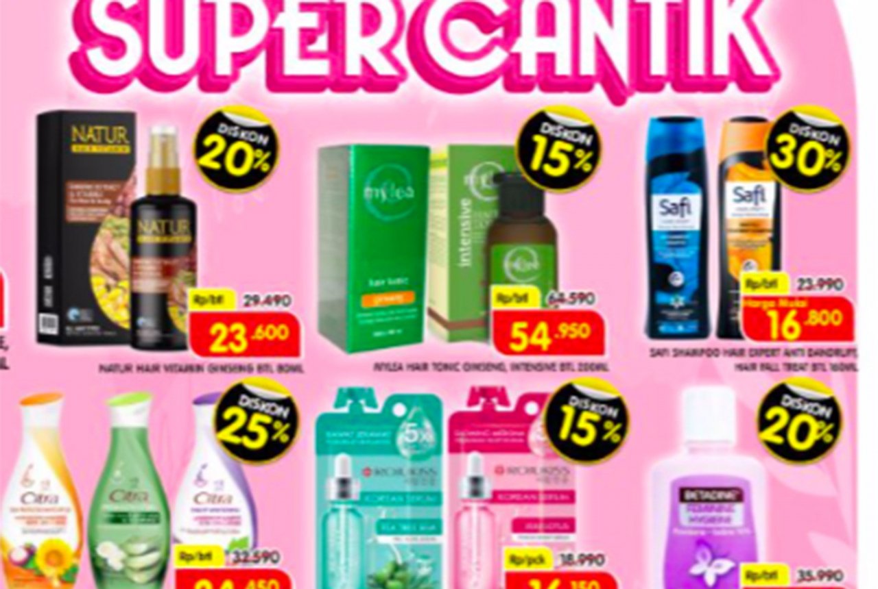 Promo Superindo Hari ini, Supercantik Harga Spesial!