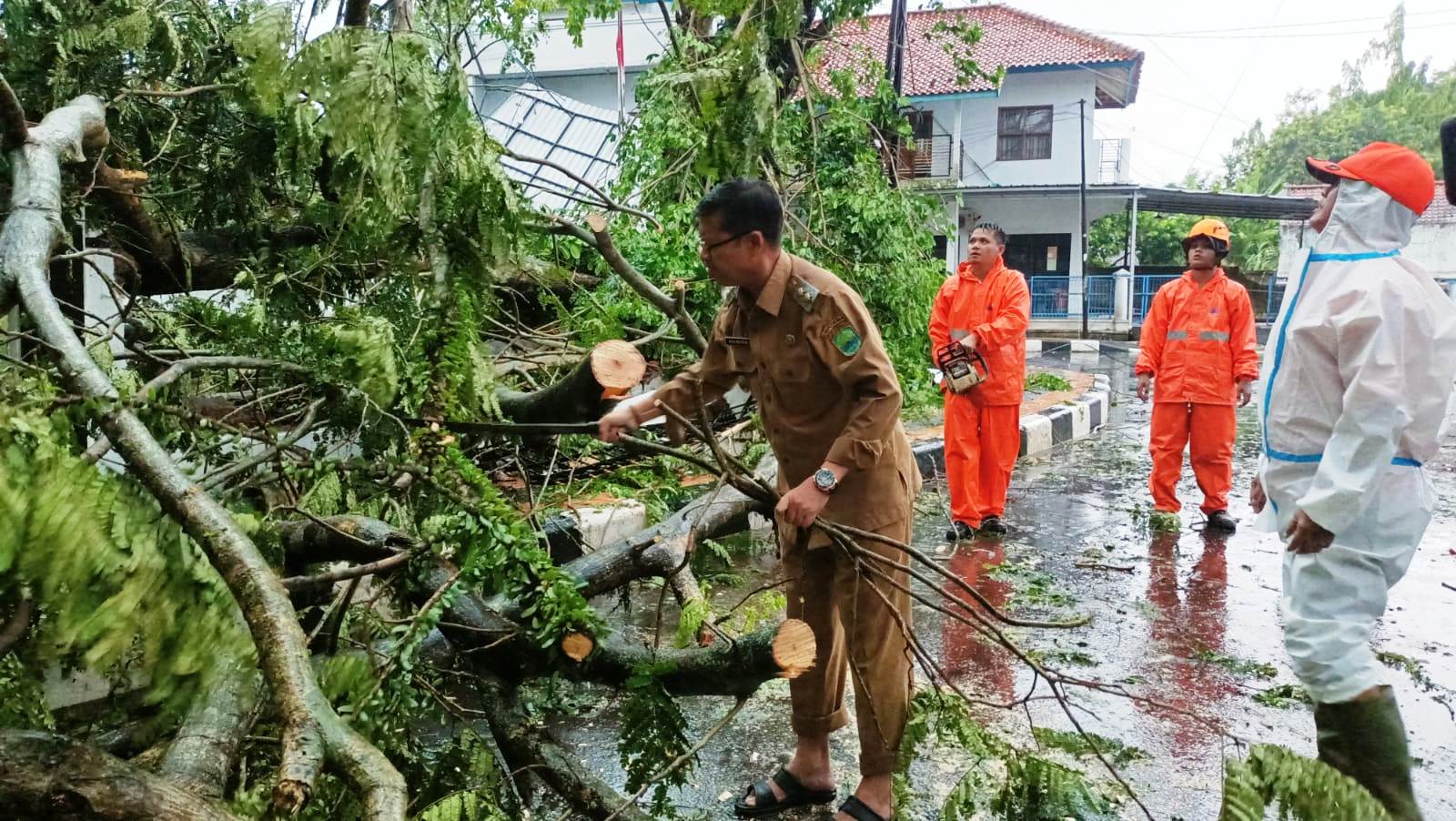 Angin Kencang Tumbangkan Pohon Hingga Merusak Pesantren