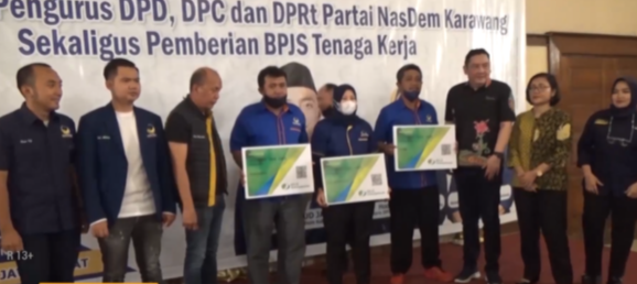 NasDem Karawang Berikan Perlindungan kepada Kader ke BPJS Ketenagakerjaan