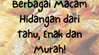 Berbagai Macam Hidangan dari Tahu, Enak dan Murah!