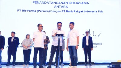 Permudah Layanan Keuangan, BRI Jalin Kolaborasi dengan Bio Farma Bangun Ekosistem Healthcare