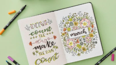 Inspirasi Bullet Journal captured via Hobbycraft