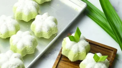 Kue Putu Ayu Pandan via FeedFeed