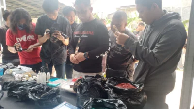 Polisi Gerebek Tempat Produksi Narkoba, Pelaku Baru Dua Minggu Mengontrak