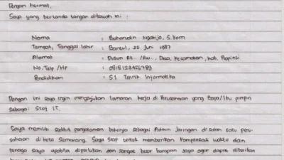 Cara Menulis Surat Lamaran Kerja