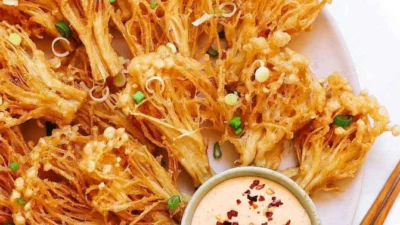 Ilustrasi Resep Jamur Enoki Crispy yang Lezat (Image From: Good Old Vegan)