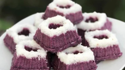 Kue Putu Ayu Ubi Ungu Kukus