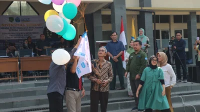 Pelapasan balon menandai dilaksanakannya  KKNM Unsub Tahun Akademik 2023/2024.