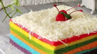 Cara Membuat Kue Kukus Pelangi