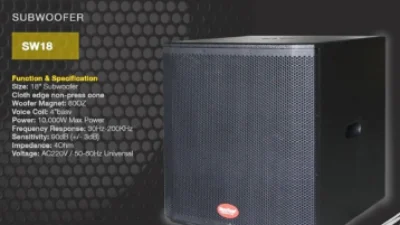 Subwoofer Aktif 18 Inch, Pengalaman Bass Terbaik untuk Hiburan Audio yang Mendalam, Bisa untuk Lapangan Juga