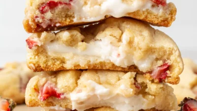 Strawberry Cheesecake Cookies