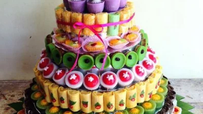 Tumpeng Jajanan Pasar, Kesenian Kuliner Indonesia Jajanan Khas Pasar Tradisional