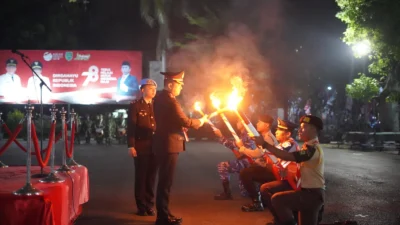 Peringati HUT RI 78, Pawai Obor Digelar di Subang