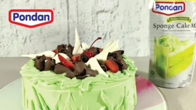 Cara Membuat dan Resep Pondan Sponge Cake Pandan