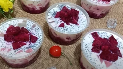 Kreasi Resep Minuman Buah Naga, Si Buah Merah yang Bikin Sehat! (image from screenshot youtube keluarga lestary)