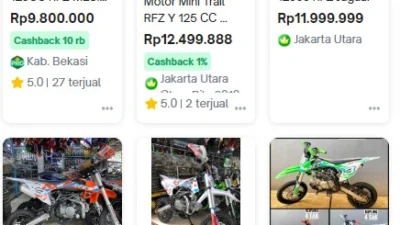 Daftar Harga Motor Trail Mini 125cc Terbaru, Siap-siap Jemput dan Bawa Pulang. (Sumber Gambar diambil dari Etalase Tokopedia)