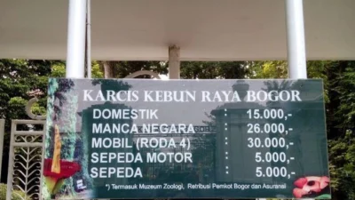 Tiket Masuk Kebun Raya Bogor