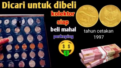 Asyik! Uang Koin 50 Rupiah, Koin Yang Mahal Ini, Dijual Segini