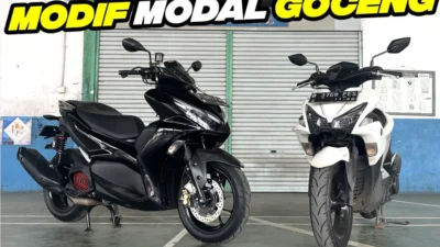 Modif Aerox 155 New Hitam Terbaru 2023, Modal Goceng